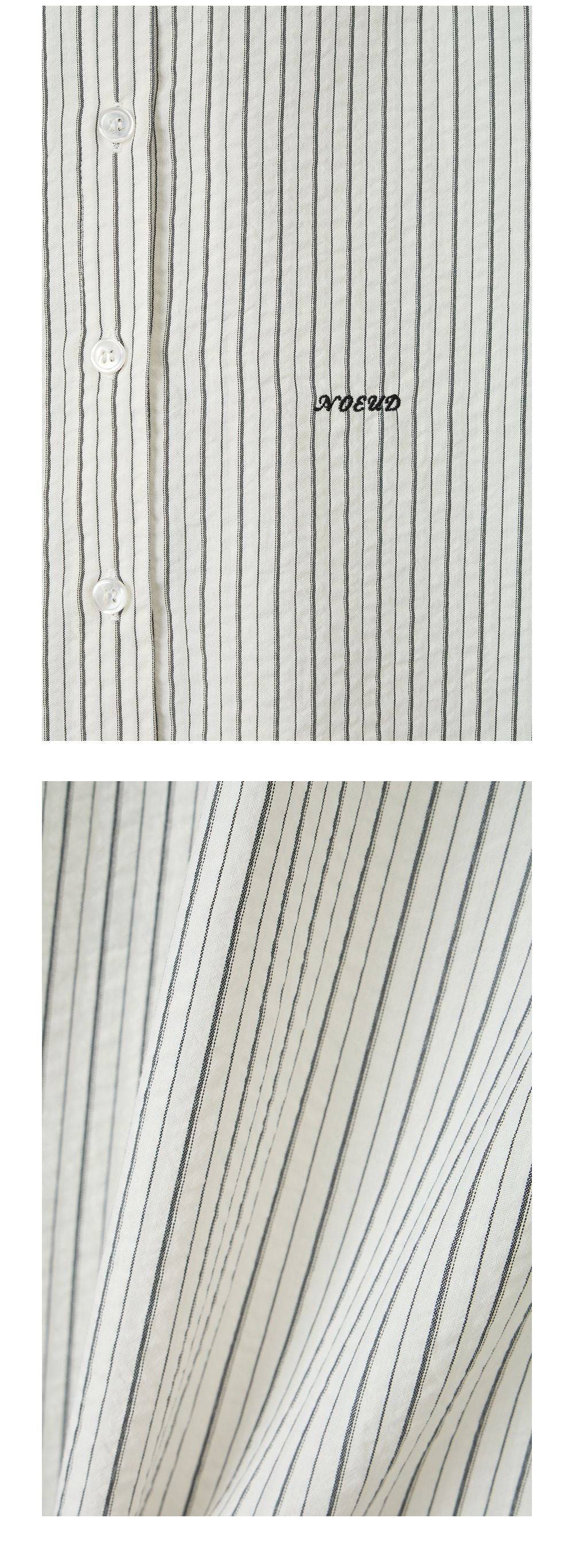 NOEUD NOEUD Shirt Stripe Roll-up (Ivory)