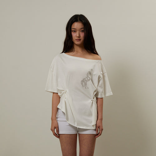 GIMOR 2Way Cut Out Tee White