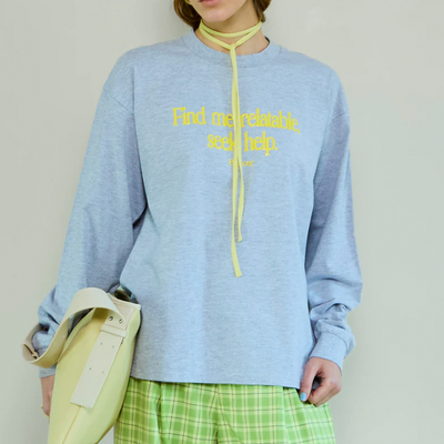 (W) Find Me Long T-Shirt (BLU)
