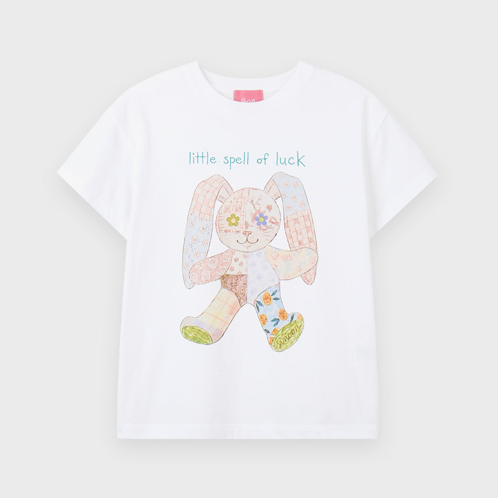 SINOON Patchwork Rabbit T-Shirt (White)