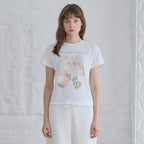 SINOON Patchwork Rabbit T-Shirt (White)