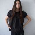 MILLO WOMEN Texture puff blouse [black]