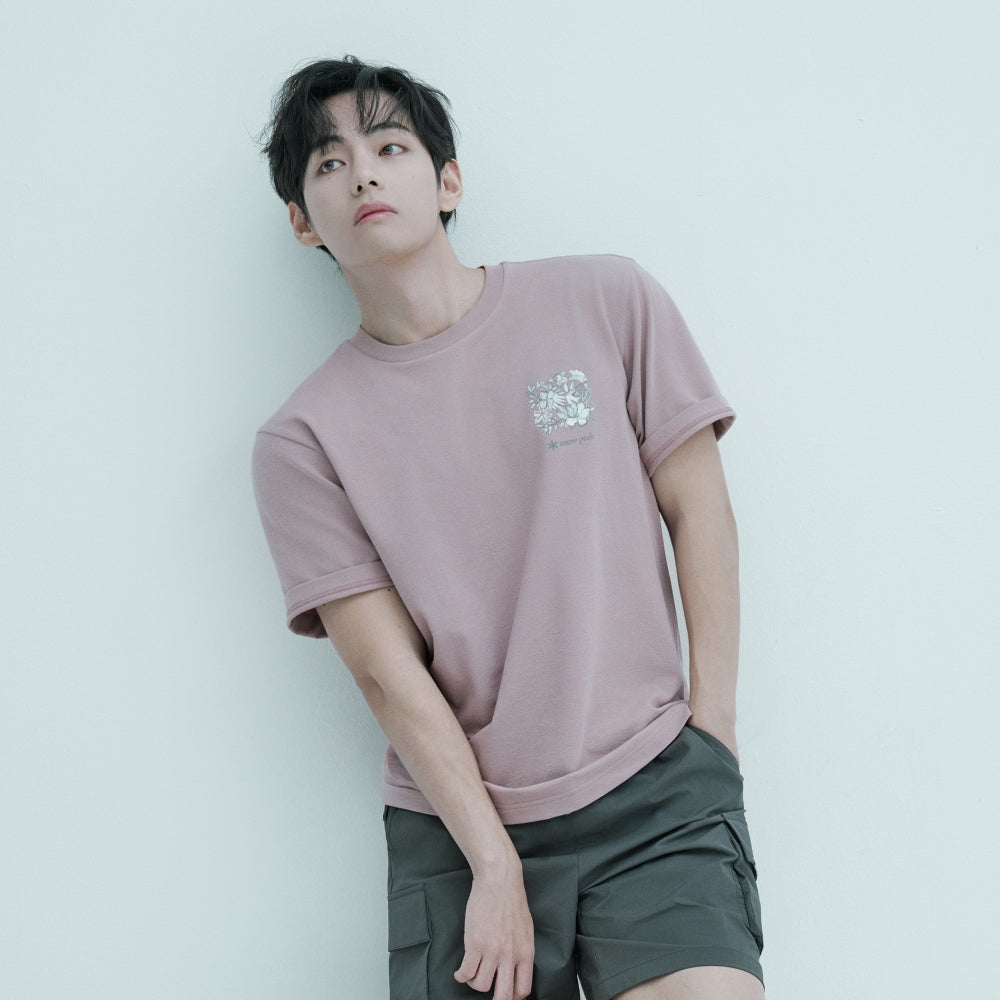 SNOWPEAK APPAREL Sorona Tropical Short Sleeve T-Shirt Deep Pink (S26MUFTS70)