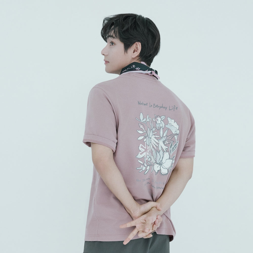 SNOWPEAK APPAREL Sorona Tropical Short Sleeve T-Shirt Deep Pink (S26MUFTS70)