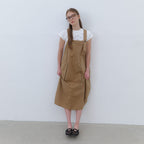 CLUNY CLUNY Cotton Utility Overall Dress - beige
