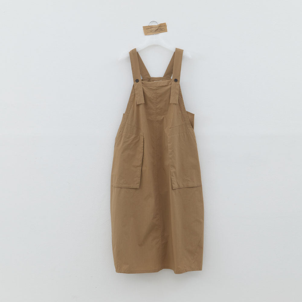CLUNY CLUNY Cotton Utility Overall Dress - beige