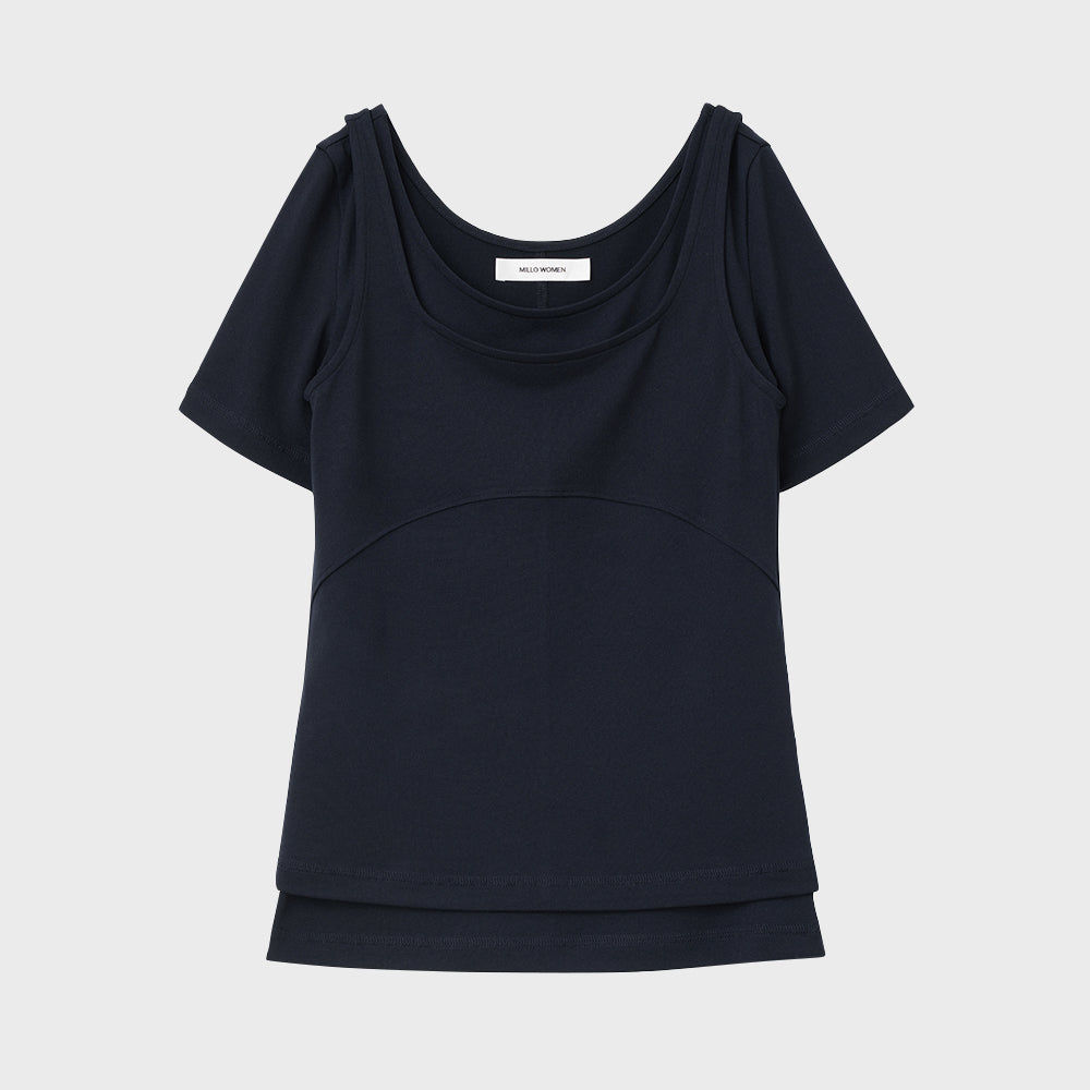 MILLO WOMEN Fluid Duo Top [Deep Navy]