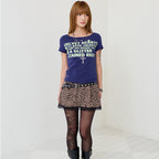runningHIGH LETTERING SLIM H/S TEE [NAVY]