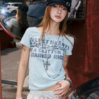 runningHIGH LETTERING SLIM H/S TEE [MINT]