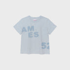 ames worldwide SPRAY 52 TYPO TEE BLUE