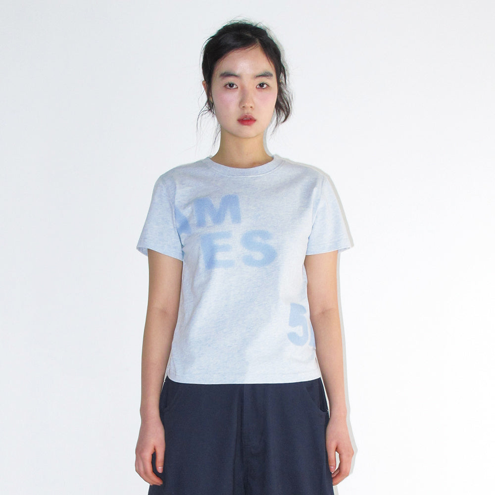 ames worldwide SPRAY 52 TYPO TEE BLUE