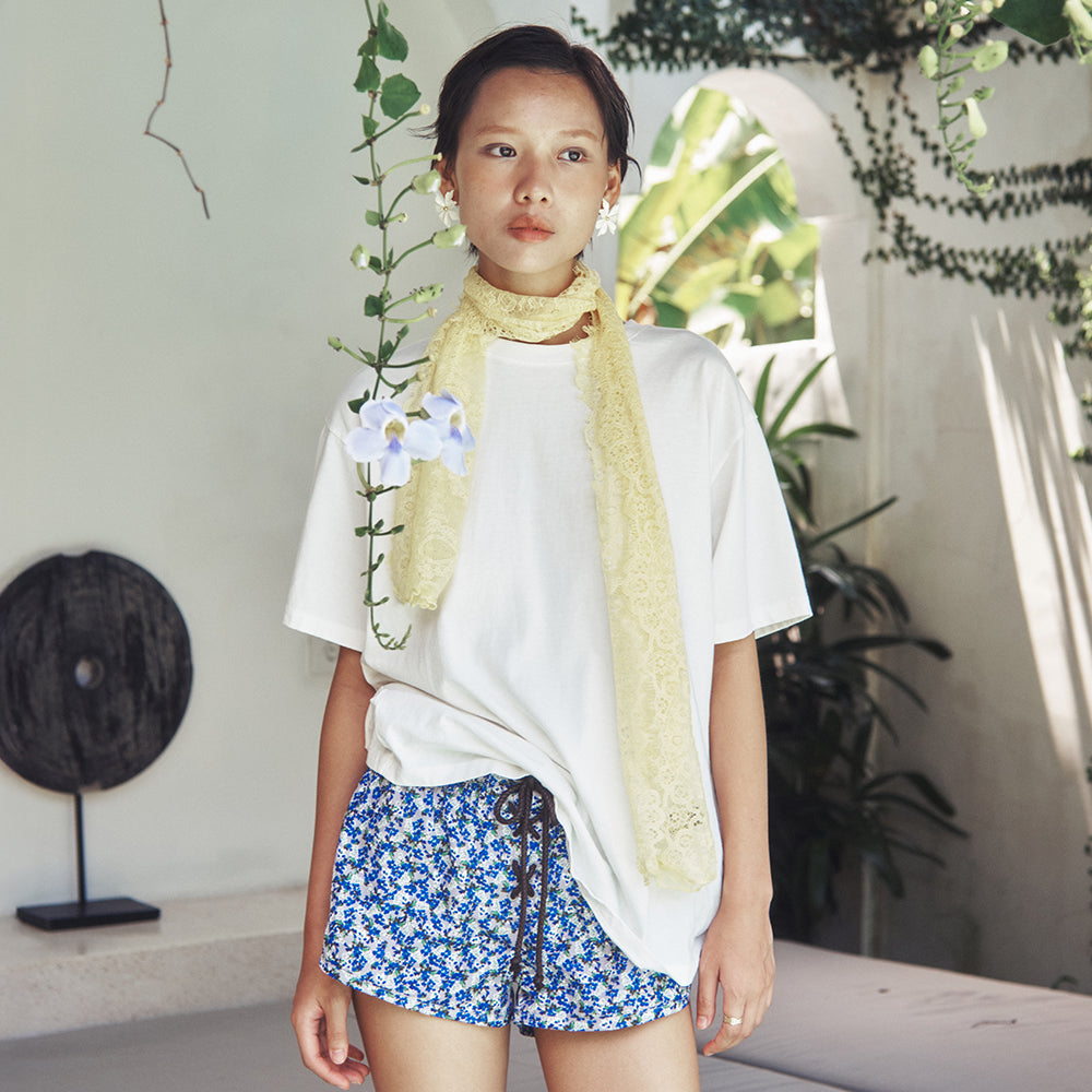 CENTAUR.KR HAWAIIAN HALF SLEEVE T-SHIRT_WHITE