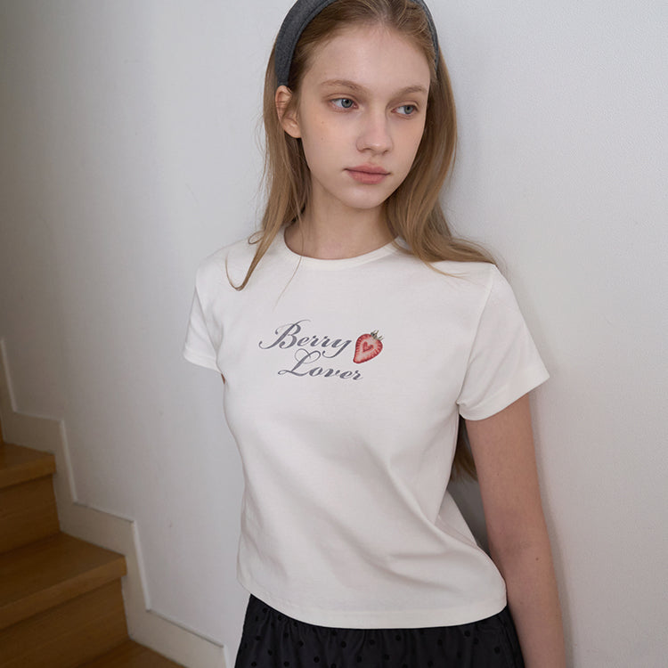 VIVIHOME (w)Daily Cotton Berry Short Sleeve T-Shirt