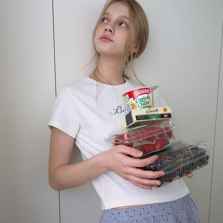 VIVIHOME (w)Daily Cotton Berry Short Sleeve T-Shirt