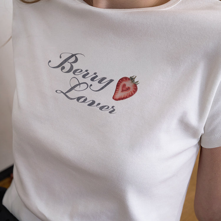 VIVIHOME (w)Daily Cotton Berry Short Sleeve T-Shirt