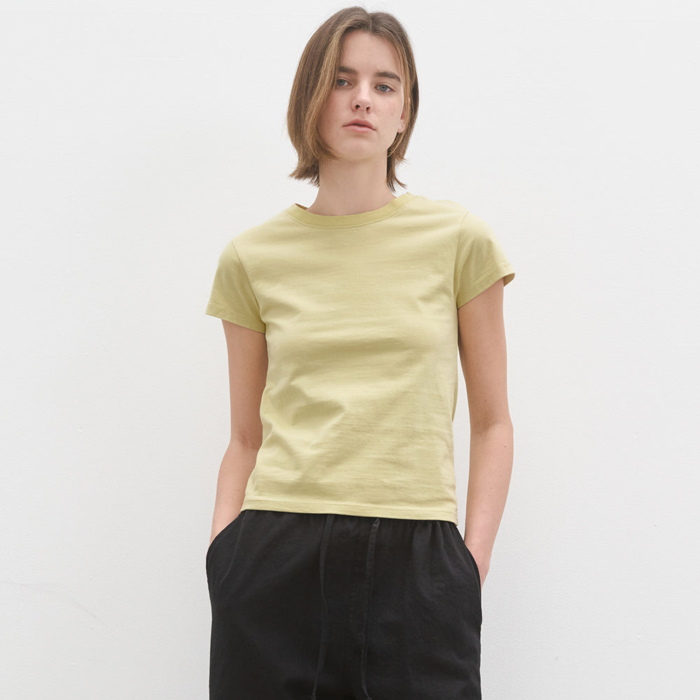 POSZER Cap sleeve round t-shirt (lime)