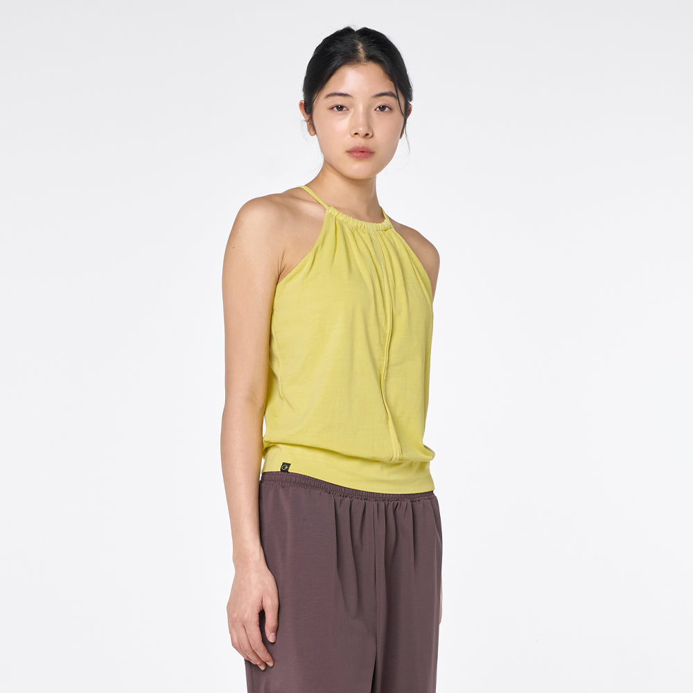 OZEZ OZTS1071 Halterneck Pigmented Camisole - Yellow
