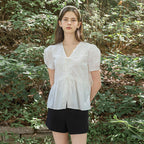 L'AUTRE DE MIN Two ribbon Blouse