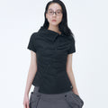 MISEKI SEOUL High neck shirring button shirt BLACK