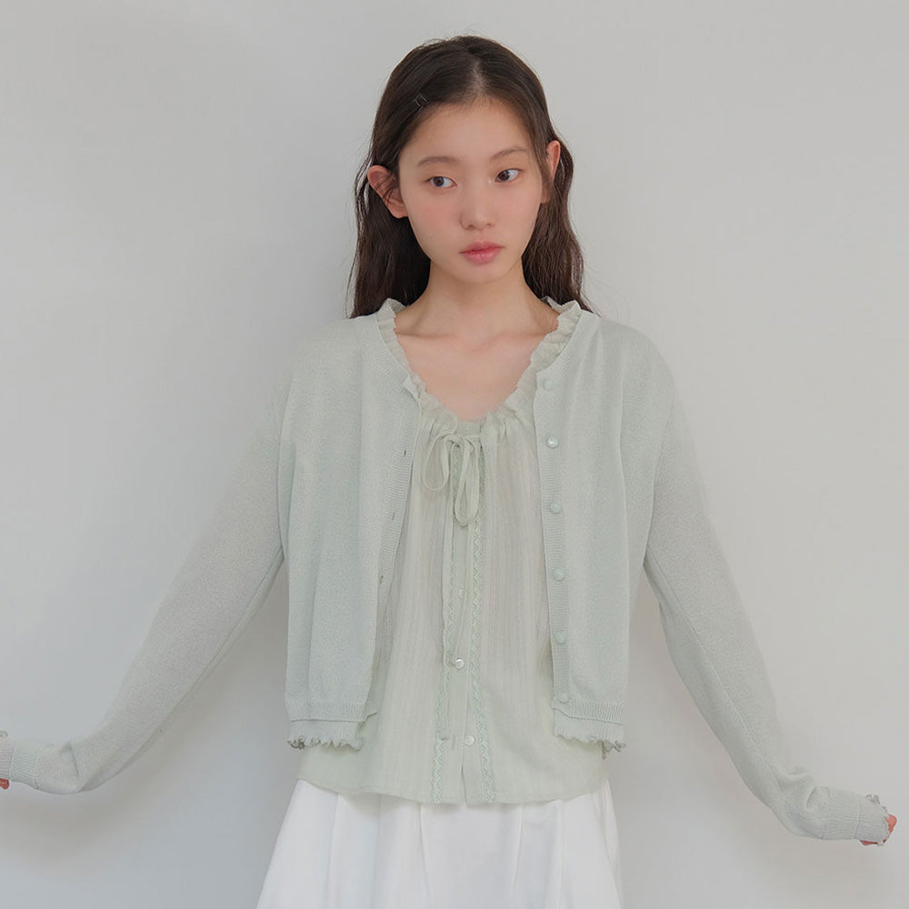 MOUI moui Claire capsleeve blouse (MINT)