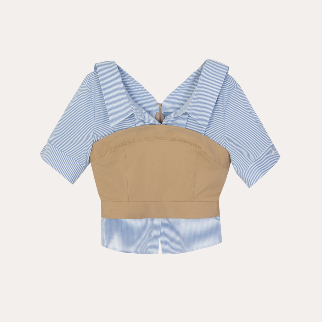 MERRYON Endel layered blouse