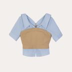 MERRYON Endel layered blouse