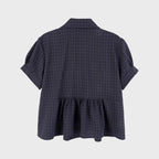 highschooldisco Check double button blouse
