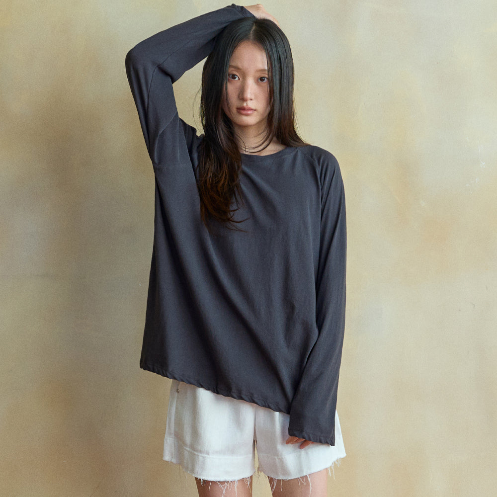 WEDNESDAYOASIS Ease Raglan Long Sleeve T-Shirt_3COLOR(W26TP17)