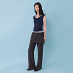 MOODADDITION [29cm exclusive] Combi color off T (navy)