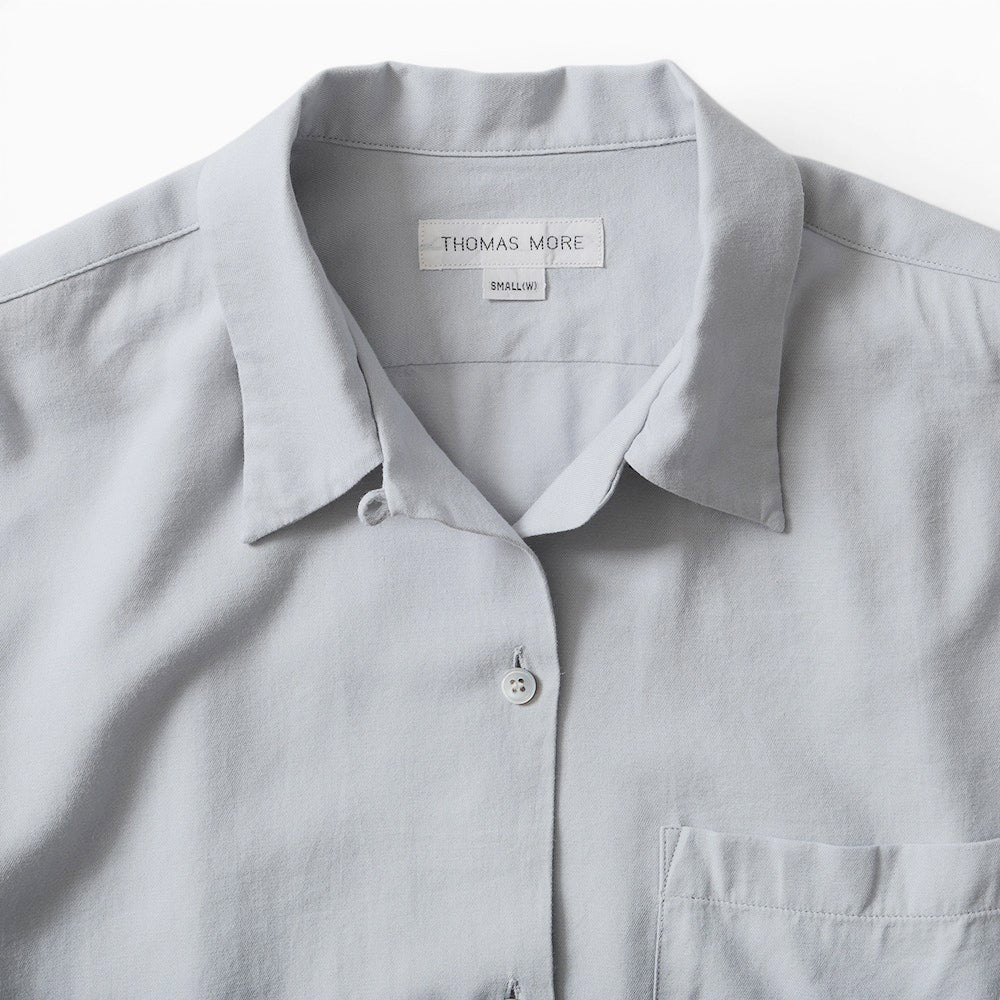 THOMAS MORE TG2-SH03 Silky short sleeve shirt - [Blue]