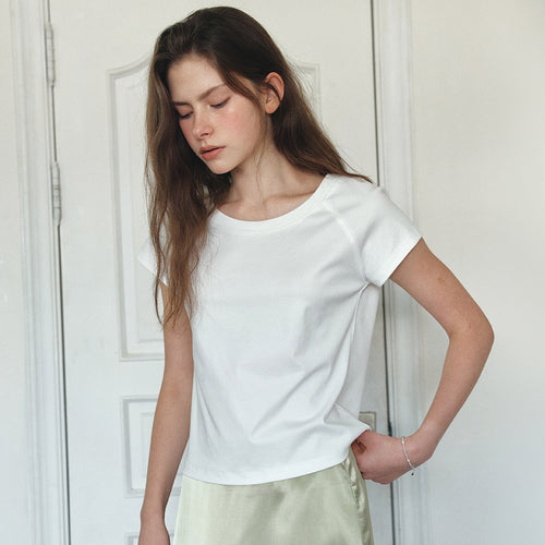 VANONE ATELIER A3594 Essential Scoop Neck T-Shirt_White