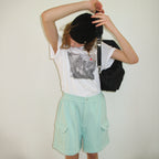 RONRON PONY CAT FRIENDS PHOTO BASIC FIT T SHIRT WHITE