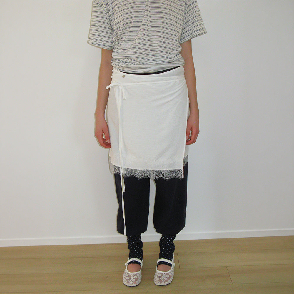 RONRON MULTI PATTERN HEART STRIPE SHORT SLEEVE BLUE