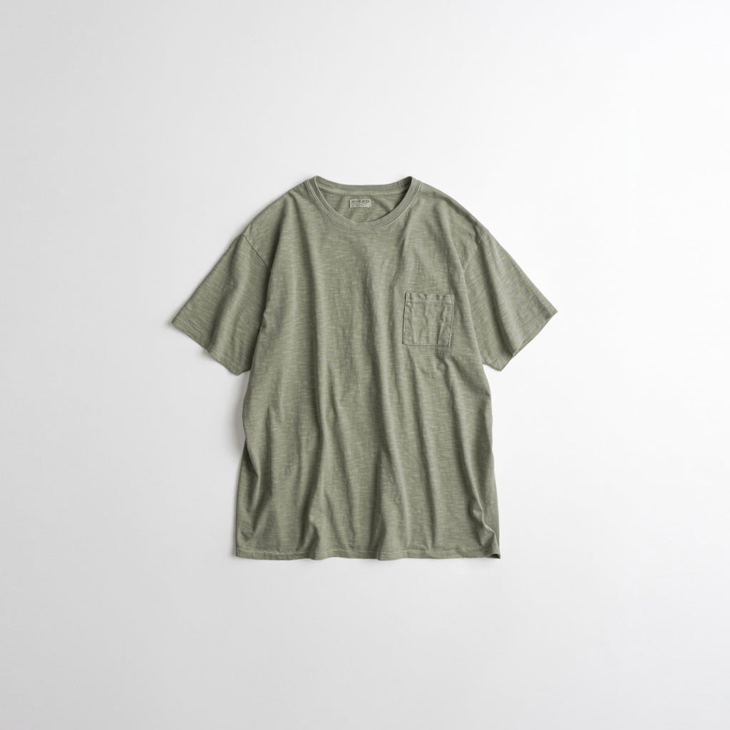 beheavyer SLUB COTTON TUBLAR T-SHIRTS olive