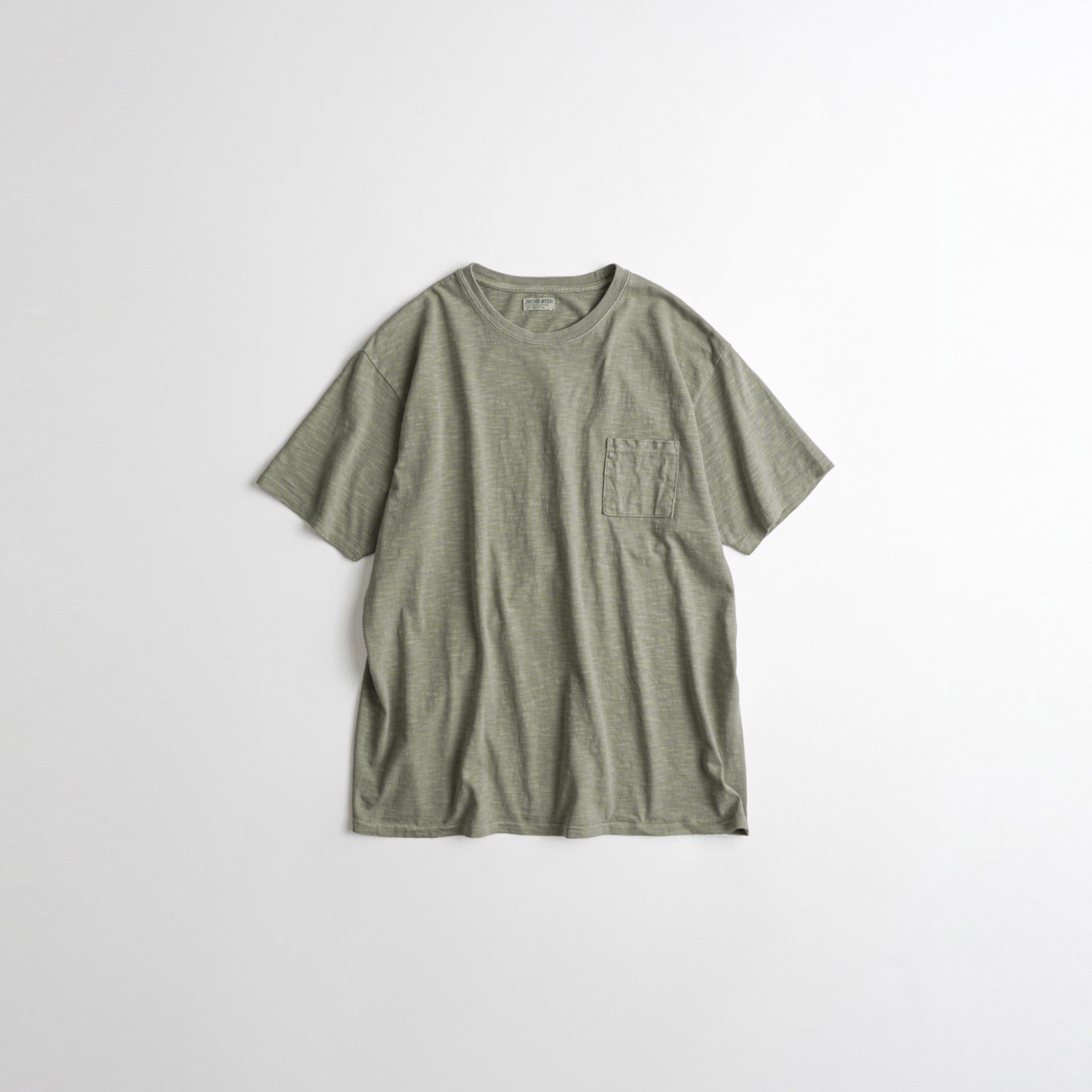 beheavyer SLUB COTTON TUBLAR T-SHIRTS olive