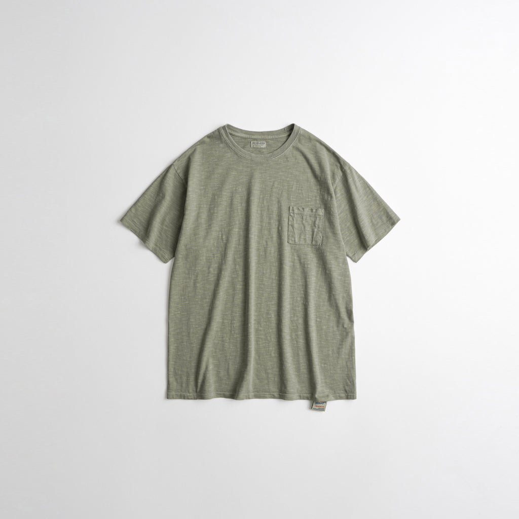beheavyer SLUB COTTON TUBLAR T-SHIRTS olive