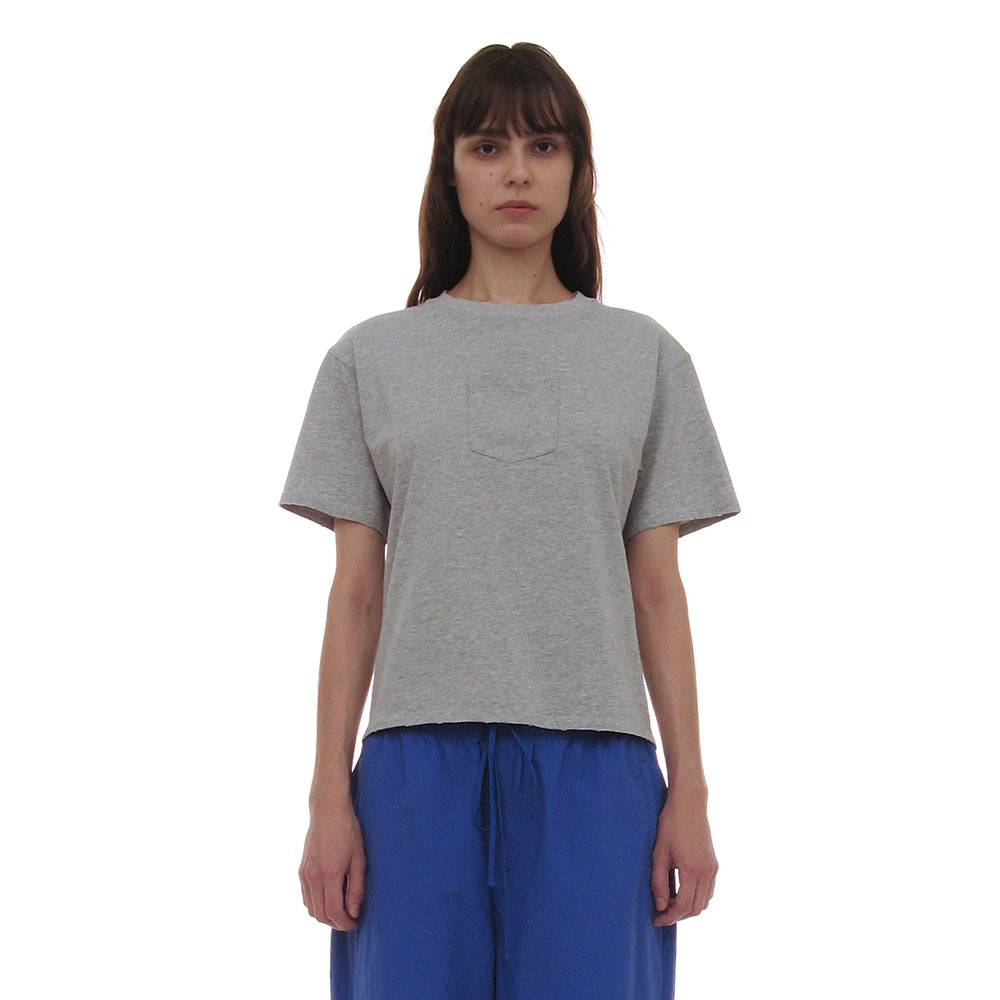 PARTIMENTO WOMEN PWC GARMENT-DYED POCKET TEE_MELANGE