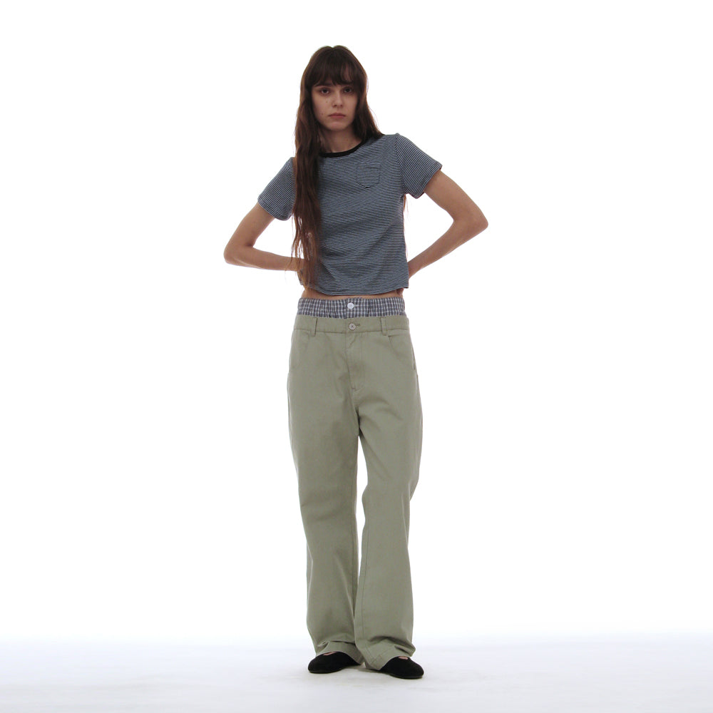 PARTIMENTO WOMEN PWC POCKET STRIPE REGULAR TEE_SKY