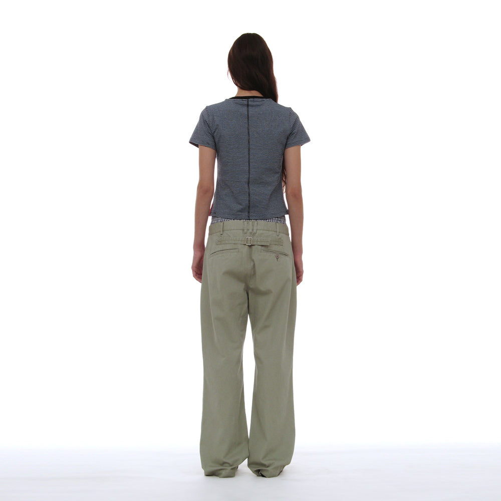 PARTIMENTO WOMEN PWC POCKET STRIPE REGULAR TEE_SKY
