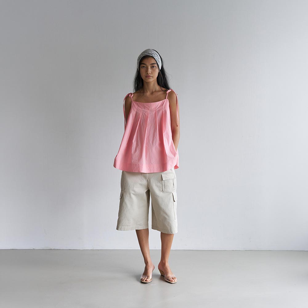 ODDCAROL Airy Tie Camisole_Pink