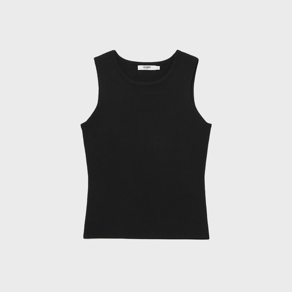 GLOWNY G REST KNIT SLEEVELESS (BLACK)
