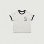 THE BARNNET Barnnet Crest Logo Ringer T-Shirt_Melange Grey