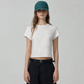 THE BARNNET Diana Chain Stitch Logo T-Shirt_White