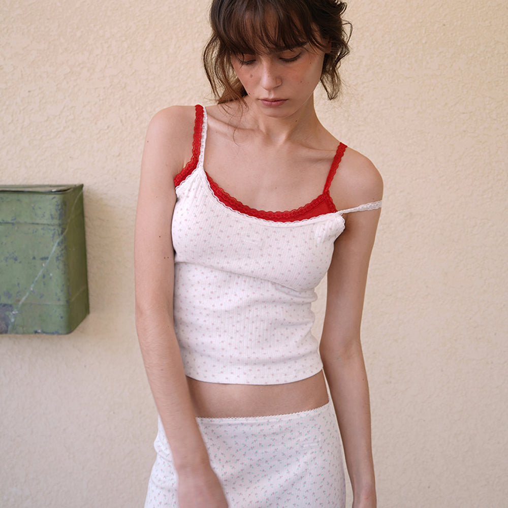 WITHOUTSUMMER Nude lace sleeveless_floral