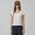 THE BARNNET Noah Slim Layered Tee_White