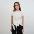 DEHEVE Wrap Drape Blouse [Ivory]