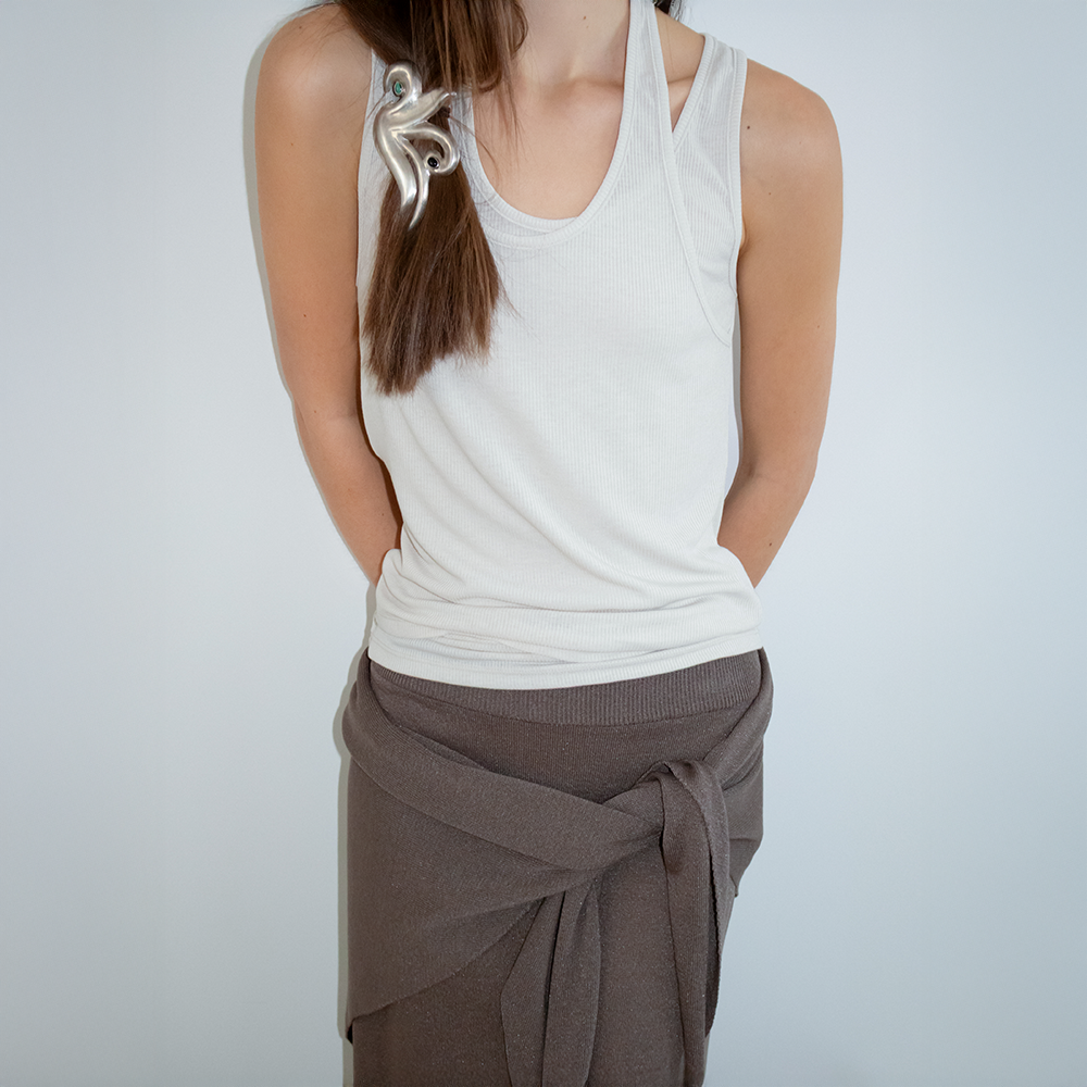 ARTTO Double Layered Top_Light Beige
