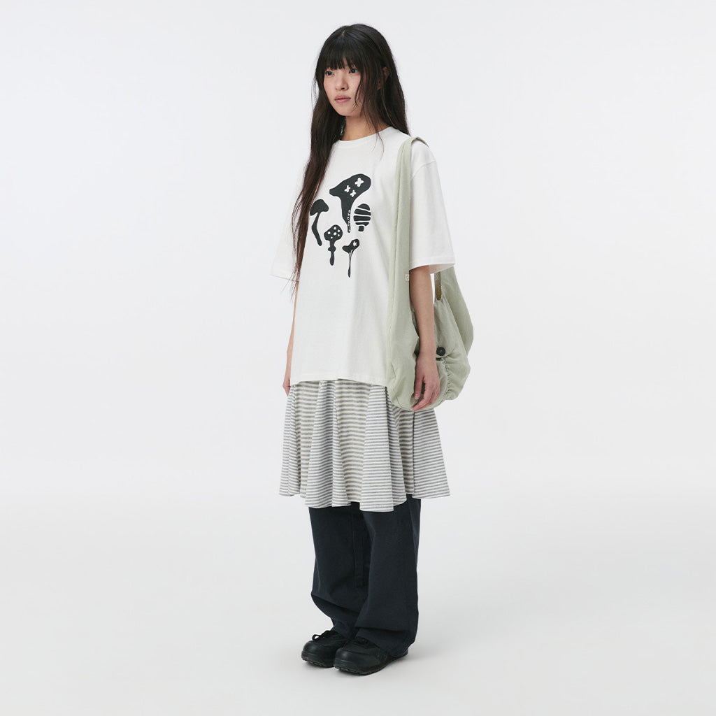 OHESHIO MUSHROOM OVERFIT T-SHIRT, BLACK
