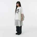 OHESHIO MUSHROOM OVERFIT T-SHIRT, BLACK