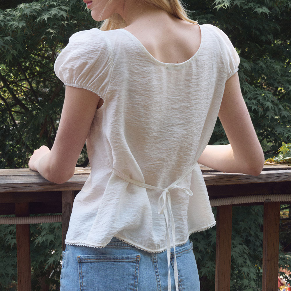 HAINT VIRO SHEER STRING BLOUSE 2COL_IVORY